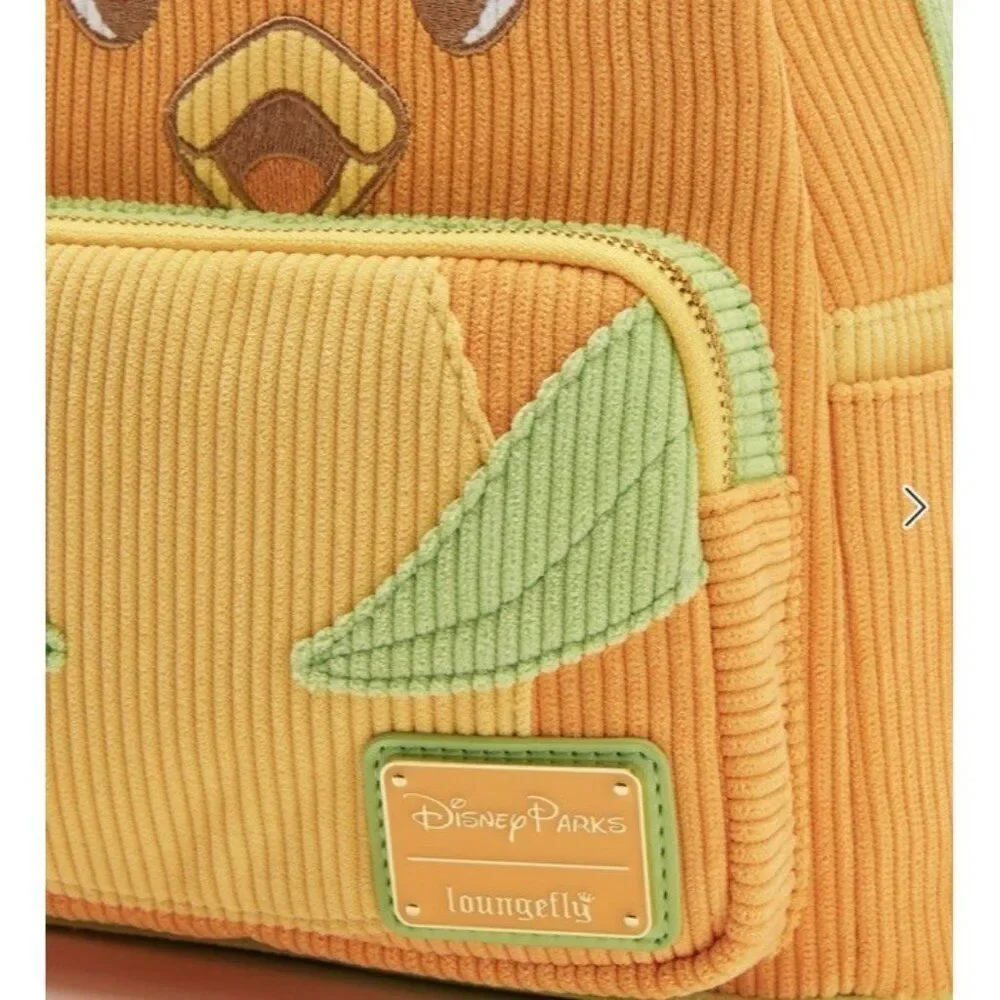 Disney Parks Orange Bird Corduroy Loungefly Backpack Sunshine Tree Terrace NWT